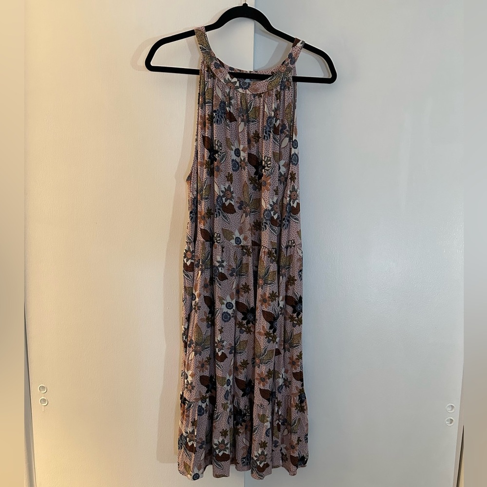 Loft pink Floral Sleeveless Dress - Multicolor size 20/22 Euc